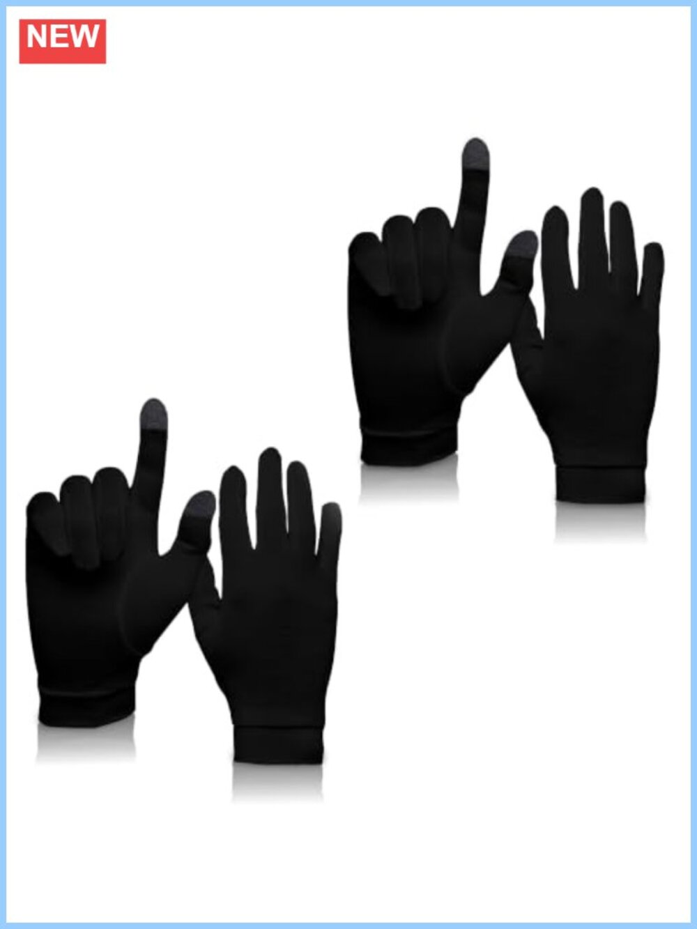 Silk Touchscreen Glove Liners 2 Pack Thermal Unisex